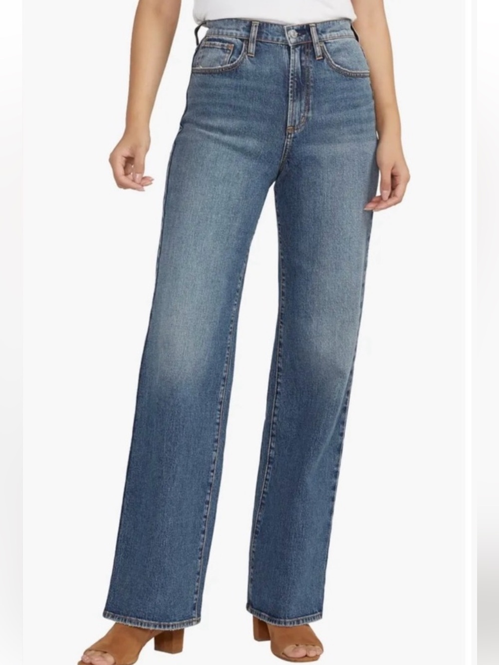 New Silver Jeans Highly Desirable High Rise Wide Leg Jeans W32 L28